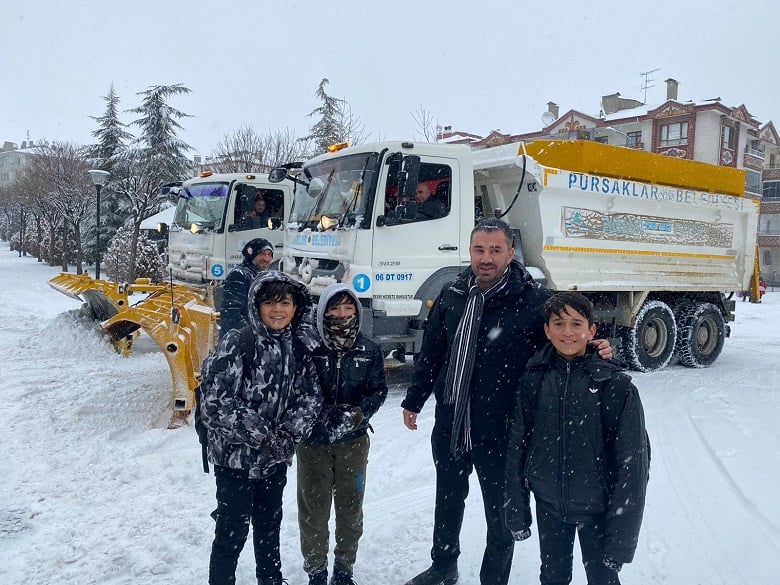 Pursaklar Belediyesi Kar Sınavını Geçti