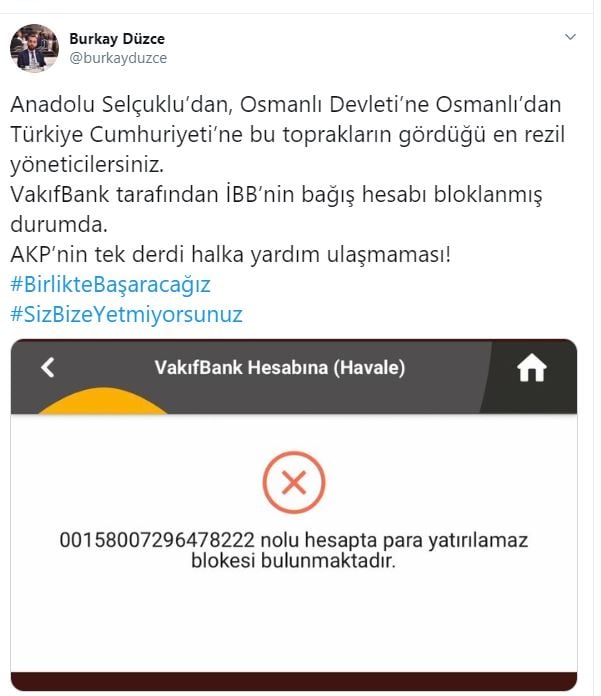 Vakıfbank, İstanbul ve Ankara Büyükşehir'in bağış hesaplarını bloke etti 2