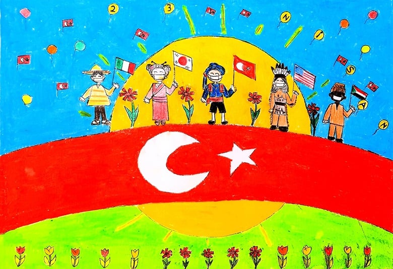 Gölbaşı Belediyesi'nin düzenlediği ‘100. Yılında Çocuk Bayramı’ temalı yarışma sonuçları açıklandı… 7 1587625961_G__lba_____Tek___lkokulu_3._S__n__f_____rencisi_Mehmet_Efe___elik__Birinci_