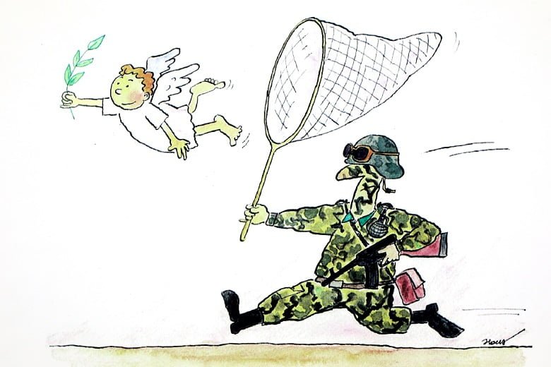 Barış Karikatürleri Sergisi Zülfü Livaneli'de 3