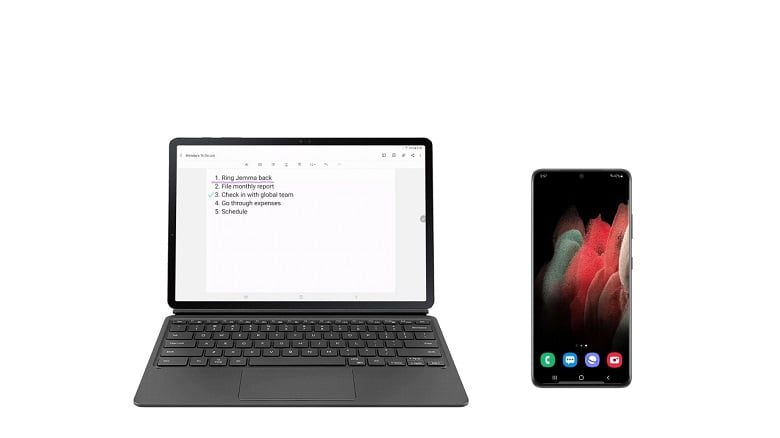Galaxy Tab S7 ve Galaxy Tab S7+ tabletler için One UI 3 güncellemesi yayınlandı! 7 1612337827_5_tabs7__oneui3update_wireless_keyboard_sharing