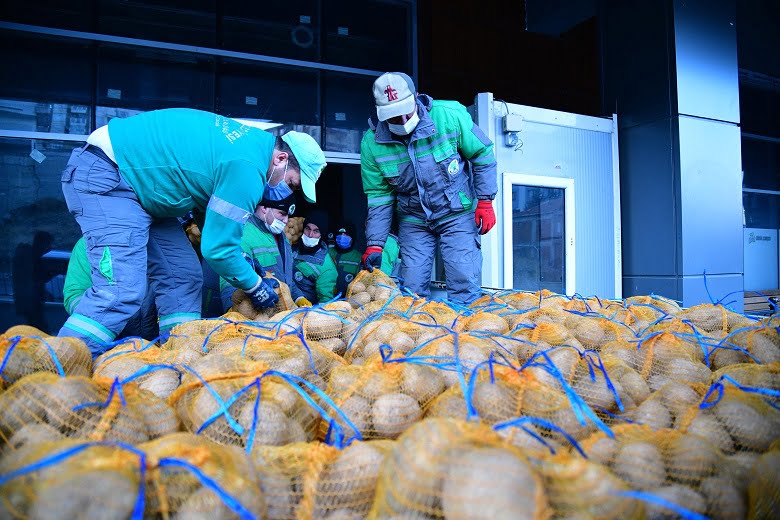 3 bin 8 yüz haneye, 55 ton patates 1