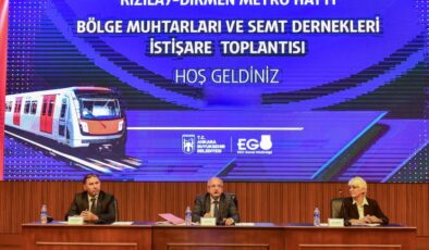 EGO Çankaya muhtarlarına “Kızılay-Dikmen Metro Hattı” projesini anlattı