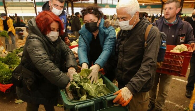 Bursa Nilüfer’de pazar atıklarından kompost yaptılar