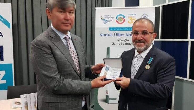 Kahramanmaraş Afşin Belediye Başkanı Güven’e Kazakistan’dan madalya