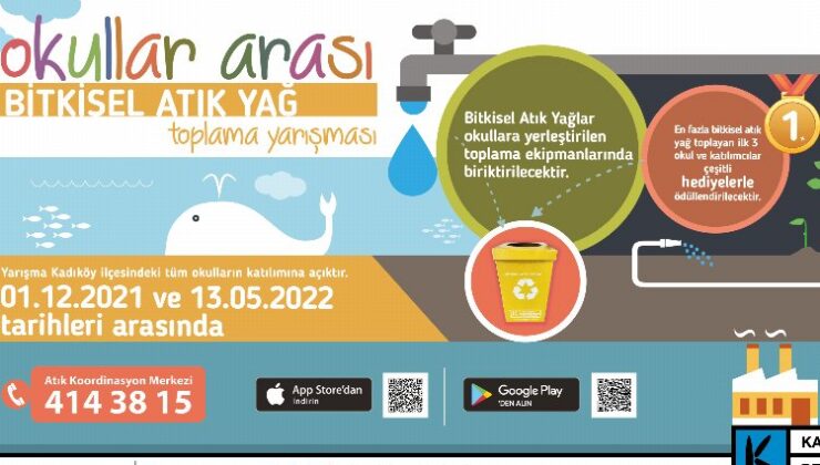 Kadıköy’de okullarda bitkisel atık yağ toplama yarışması