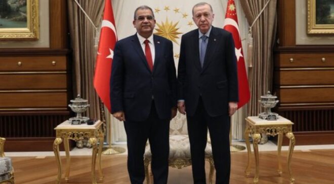 Cumhurbaşkanı Erdoğan, KKTC Başbakanı’nı kabul etti