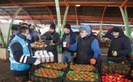 Kayseri Talas’ta pazar esnafına soğuk günde sıcak çorba