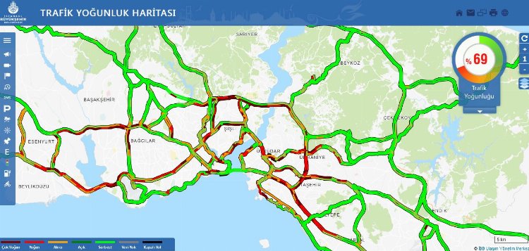 Meteorolojik uyarı İstanbul'da trafiği yoğunlaştırdı 1