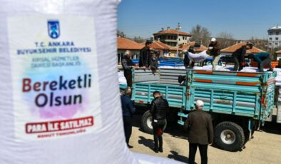 Ankara Büyükşehir’in nohut tohumu desteği başladı