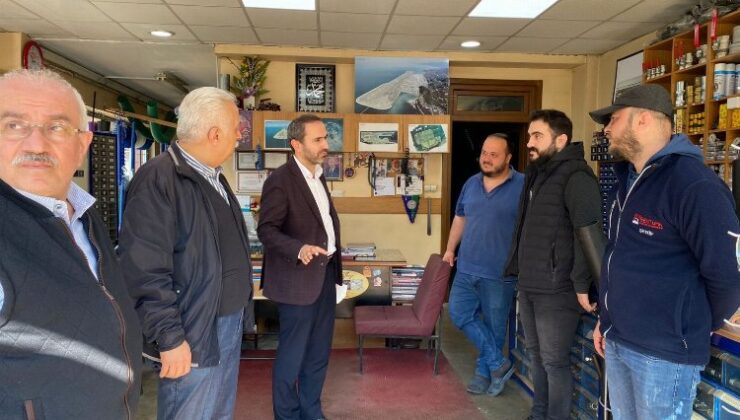 AK Parti Rize İl Başkanı İshak Alim Sanayi Sitesi esnaflarını ziyaret etti