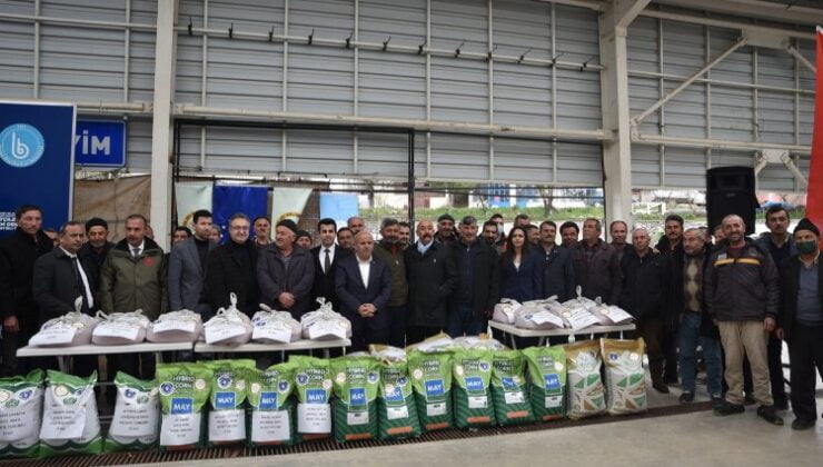 Bursa’da Büyükorhanlı çiftçiye fidan ve tohum desteği