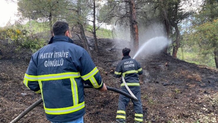 Hatay’daki orman yangını gönüllü itfaiyeciler söndürdü