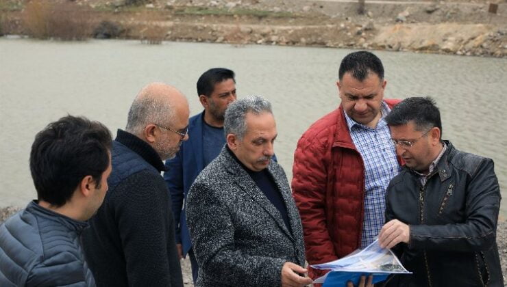 Kayseri Talas Zincidere Göletinde çalışmalar devam ediyor