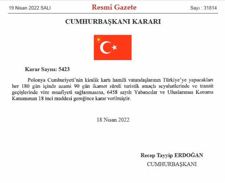 Polonya'ya vize muafiyeti 1 Polonya'ya vize muafiyeti 1