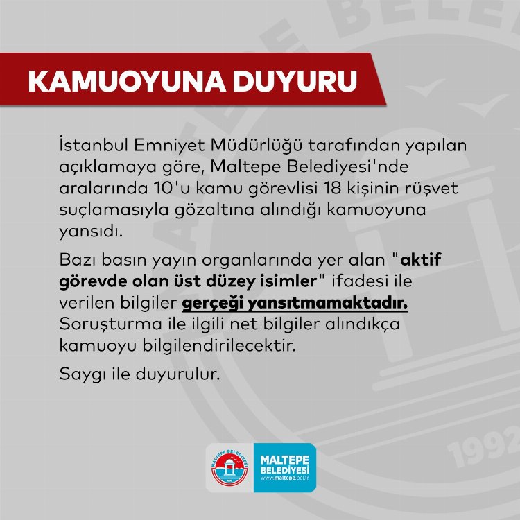 İstanbul Maltepe'de 'üst düzey' açıklaması 2