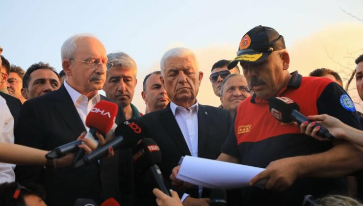 Kılıçdaroğlu, Başkan Gürün’le yangın bölgesinde incelemelerde bulundu