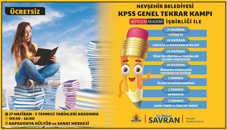 Nevşehir'de KPSS kampı başlıyor 1
