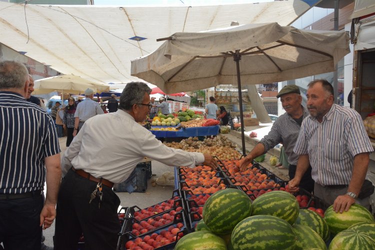 Bursa Harmancık'ta pazara 'Saadet' ziyareti 2