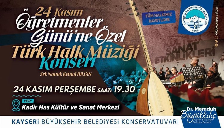 Kayseri Büyükşehir'den öğretmenlere özel konser 1
