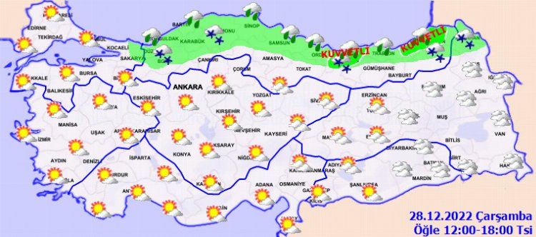 Karadeniz'e kuvvetli kar uyarısı 1