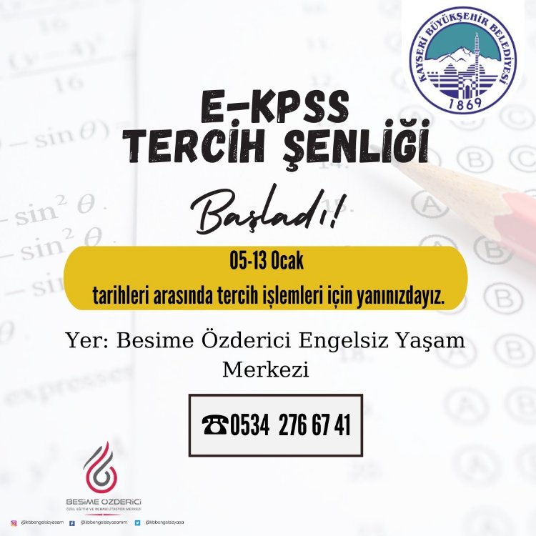Kayseri Büyükşehir'den E-KPSS tercih şenliği 1