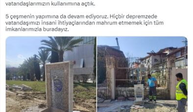 ASKİ Deprem Bölgesinde: Antakya’ya 10 Çeşme Yapıldı 5’inin Yapımı Sürüyor