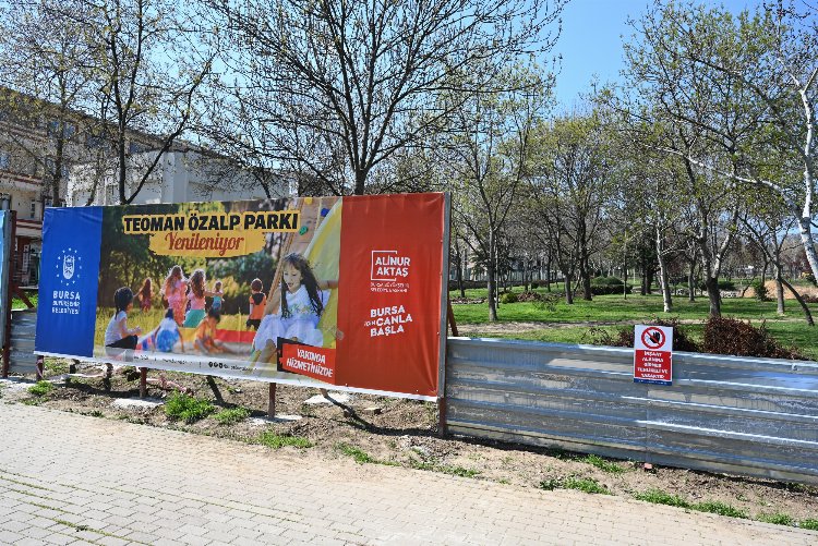 Bursa'da 'Teoman Özalp Parkı'na dönüşüm başladı 3