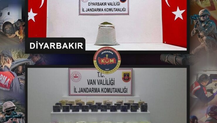 Diyarbakır ve Van’da 47 kilogram uyuşturucu ele geçirildi