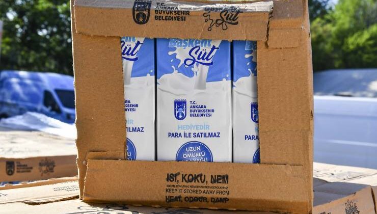 Ankara Büyükşehirin süt desteği sürüyor: 45 bin aileye toplam 300 bin litre süt