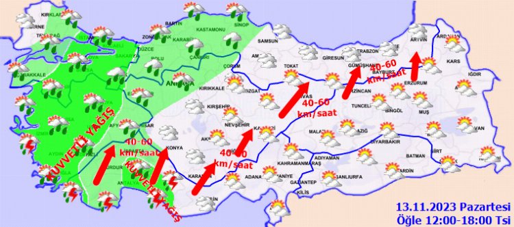 Ege ve Akdeniz'e kuvvetli yağış uyarısı 1