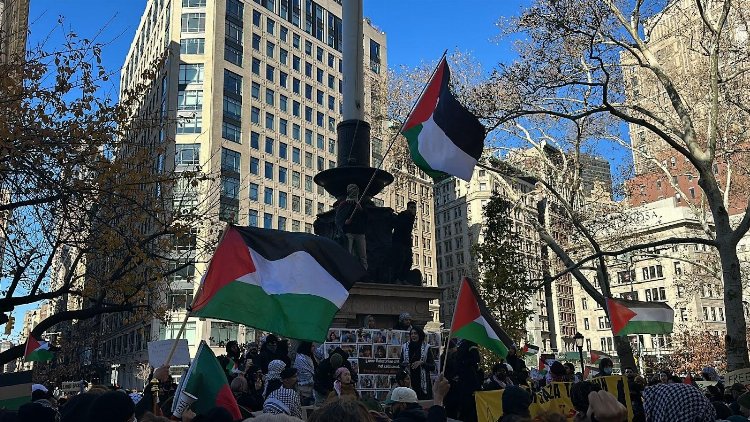 New York'ta Filistin için protesto! 1