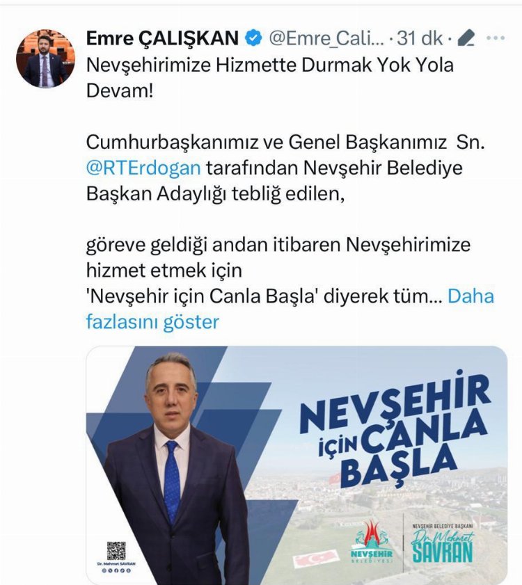AK Parti Nevşehir'de Mehmet Savran'la devam 1