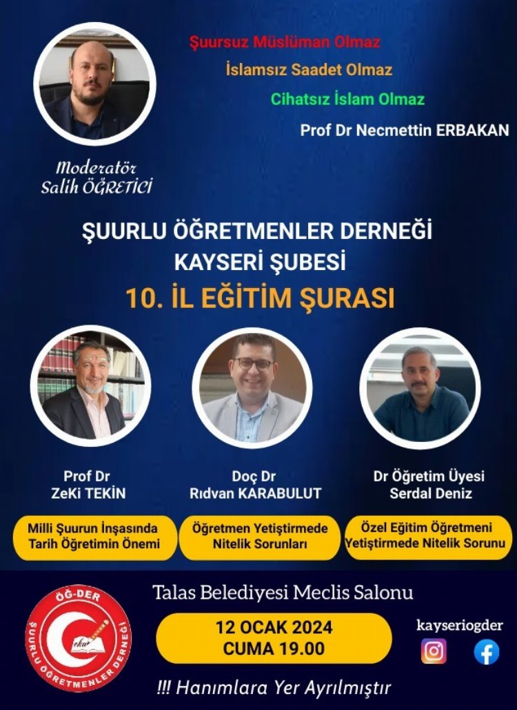 Öğretmenler Kayseri'de eğitim şurasında buluşacak 1