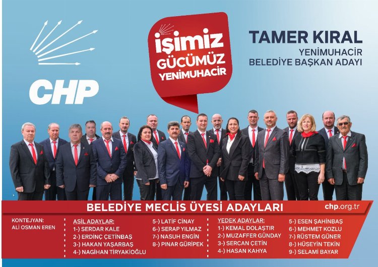 CHP’nin Yenimuhacir belediye meclis üyesi listesi açıklandı 1