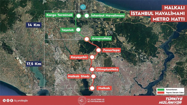 Arnavutköy-Havalimanı metro hattı yarın açılıyor 1