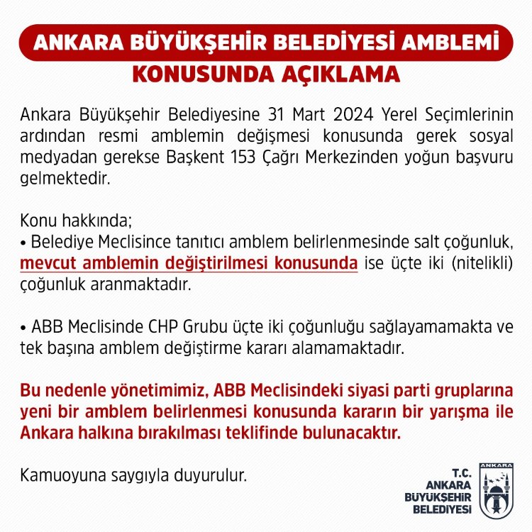 Ankara'da amblem oylaması! Kararı halk verecek! 1