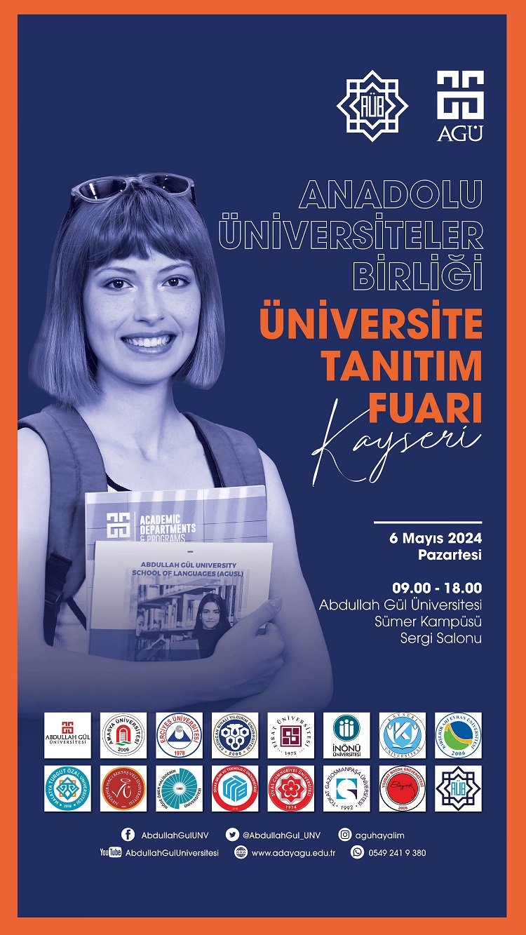 Kayseri AGÜ'de Üniversite Tanıtım Fuarı yapılacak 14